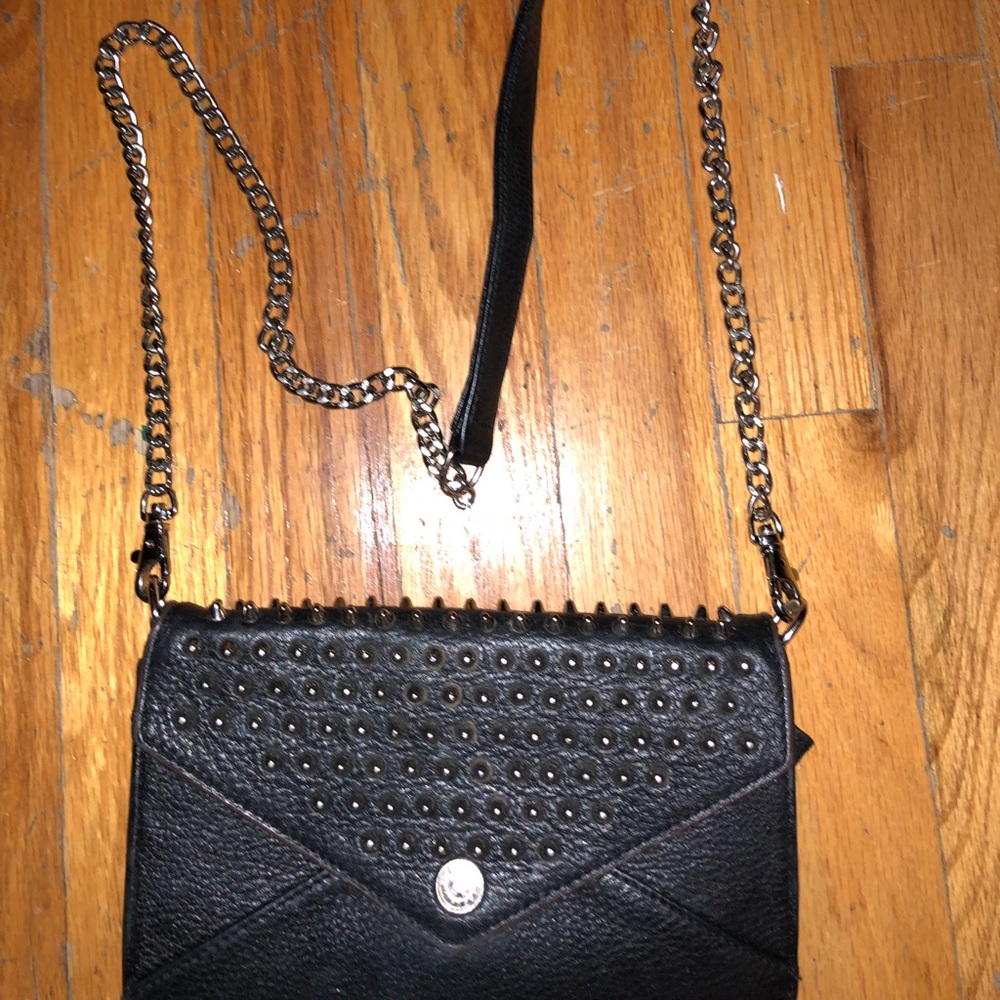 Rebecca Minkoff Cross Body Bag - Silver and Black
